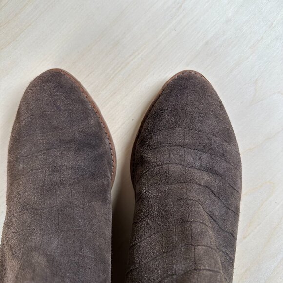 Kelsey Dagger Brooklyn Brown Suede Croc Booties Women's 8.5 Excellent Condition! - Picture 4 of 8